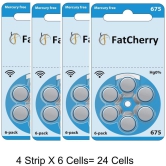 FatCherry Hearing Aid Battery Size 675, Pack of 6 Batteries