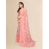 ANAND SAREES Georgette Printed Saree With Blouse Piece - Peach ( Pack of 1 ) - Peach