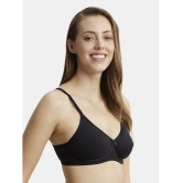 Jockey 1242 Wirefree Non Padded Super Combed Cotton Elastane Cross Over Everyday Bra - Black - None