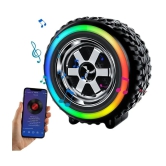 COREGENIX RGB TYRE 10 W Bluetooth Speaker Bluetooth V 5.1 with USB,SD card Slot Playback Time 10 hrs Black - Black