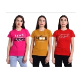 Fabflee Cotton Multi Color T-Shirts - Pack of 3 - 2XL