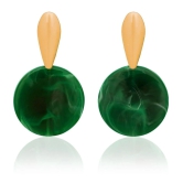 LUV FASHION Green Chandelier Earrings ( Pack of 1 ) - Green