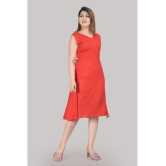 Smien - Red Rayon Women's Skater Dress ( Pack of 1 ) - None