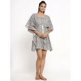 KIPEK - Grey Cotton Women's Nightwear Kaftan ( Pack of 1 ) - None