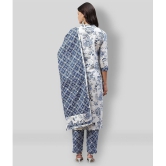 HIGHLIGHT FASHION EXPORT - Blue Straight Cotton Womens Stitched Salwar Suit ( Pack of 1 ) - XL