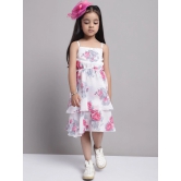 MINI & MING Girls Layered Georgette Fit & Flare Floral Midi Dress