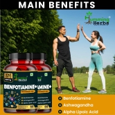 Humming Herbs Benfotiamine+ 600mg with Ashwagandha & Alpha Lipoic Acid - Antioxidant & Energy Support - Promotes Nerve Health & Metabolic Function - Nutraceutical Supplement - Pack of 2