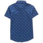 JusCubs Boys Cotton Toddlers All Over Print Shirt - Navy Blue (Pack of 1) - None