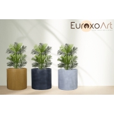 Euroxo Fiber Planter | FRP Planter for indoor & outdoor | Grey | Dark Grey | Yellow