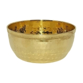 A & H ENTERPRISES - Hammered Katori /Sabzi Bowl Brass Cereal Bowl 200 mL ( Set of 1 ) - Brass