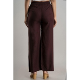 MAUKA - Brown Rayon Wide leg Womens Palazzos ( Pack of 1 ) - None