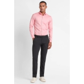 Men Pink Super Slim Fit Formal Full Sleeves Formal Shirt