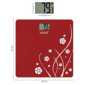 Venus Digital Electronic LCD Personal Health Body Fitness Bathroom Weighing Scale EPS-2001 Red Red