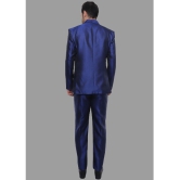 DKGF Fashion - Blue Polyester Regular Fit Mens 2 Piece Suit ( Pack of 1 ) - None