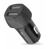 Portronics Car Power 5 Car Charger with Dual USB Ports ,Black (POR 1345) wihtout cable