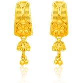 LUV FASHION Golden Drop Earrings ( Pack of 1 ) - Golden