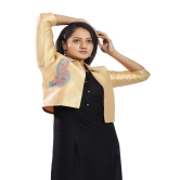 Gold Pure Raw Silk Women's  Jacket