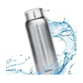 Milton Aqua 750 Stainless Steel Water Bottle, Set of 2, 750 ml Each, Silver - Silver