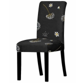 House Of Quirk 1 Seater Polyester Chair Cover ( Pack of 4 ) - Black