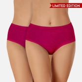 Heelium Bamboo Underwear Brief for Women - Pack of 2-XXXL / Maroon