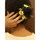 Sunflower Crochet Hair Tie