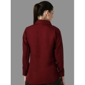 DKGF Fashion - Maroon Crepe Womens Shirt Style Top ( Pack of 1 ) - None