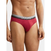 Jockey US07 Men Super Combed Cotton Elastane Solid Brief with Ultrasoft Waistband - Red Pepper - None