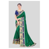 offline selection Green Dola Silk Saree - Single