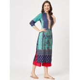 Pannkh - Navy Rayon Womens Straight Kurti ( Pack of 1 ) - None