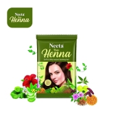 Neeta Pure Henna Powder for Hair with 9 Natural Herbs 15g Pack of 10, 100% Natural Henna Mehndi for Natural Looking Hair