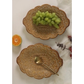 Textured Cream Platter-Set of four