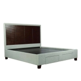 King Size Bed with Storage in Grey Color-Grey