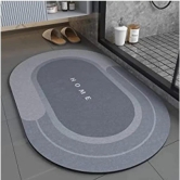 Floor Mat, Doormat, Bathroom Carpet Cushion Mat Bathroom mat Water Absorbing Non Slip Floor mat Quick Drying Water for Home Diatomite Door Mat Soft Silicone Super Absorbent