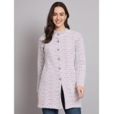 eWools.in Woollen Round Neck Women's Buttoned Cardigans - Purple ( ) - None