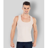 Dermawear - Beige Cotton Blend Men's Vest  ( Pack of 1 ) - M