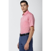 Men Pink Regular Fit Formal Half Sleeves Formal Shirt