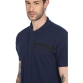 Ruggers Blue Cotton Blend Solid Polo T Shirt - None