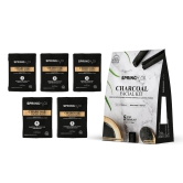 Spring H20 Charcoal Facial Kit 50 gm 2 in 1 Formula Brightening + Repair 5 Step