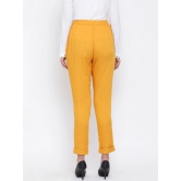 Oxolloxo Women Yellow Regular Fit Solid Trousers