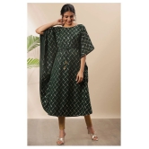 Janasya - Green Crepe Womens Kaftan Kurti ( Pack of 1 ) - S