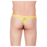 La Intimo Yellow Thong Single - L