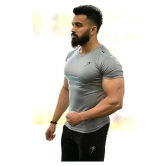 Fuaark - Light Grey Polyester Regular Fit Mens Compression T-Shirt ( Pack of 1 ) - S