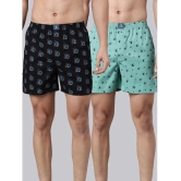 Joven Black Cotton Mens Boxer- ( Pack of 2 ) - None