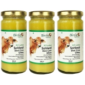 Birdie Superfoods -100% PureA2 Milk Sahiwal Cow Desi Ghee Through Vedic Bilona Method (Glass Bottle- 250 mlx3 combo )