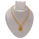 Jewar Mandi New Design Gold Plated Locket/Pendant with Rope/Rassi Chain Daily use for Men, Women & Girls, Boys - Golden