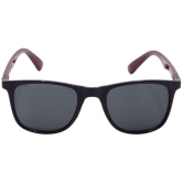 Hrinkar Grey Rectangular Sunglasses Brands Black, Brown Frame Goggles for Men & Women - HRS-BT-07-BK-BWN-BK