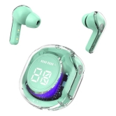 COREGENIX Ultrapodspro Type C Bluetooth Headphone In Ear 30 Hours Playback Low Latency IPX4(Splash & Sweat Proof) Green