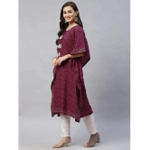 miravan - Magenta Cotton Womens Kaftan Kurti ( Pack of 1 ) - None