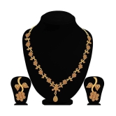 Sukkhi Alloy Golden Traditional Necklaces Set Collar - Golden