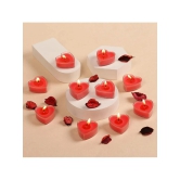 Dynore Red Rose Wax Tea Light Candle 4 cm ( Pack of 10 )